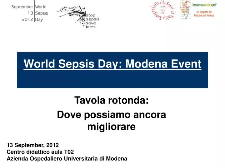 world sepsis day modena event