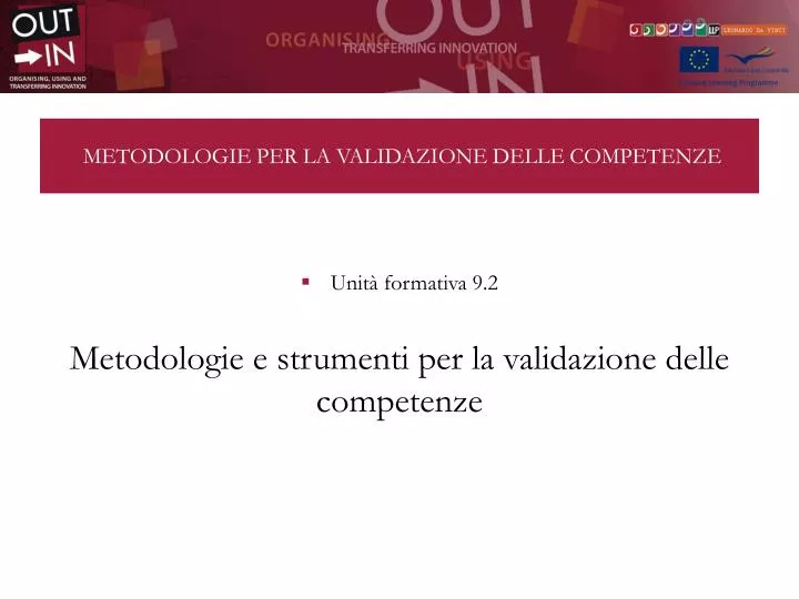 metodologie per la validazione delle competenze