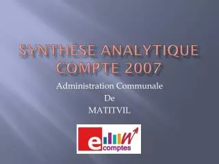 synth se analytique compte 2007