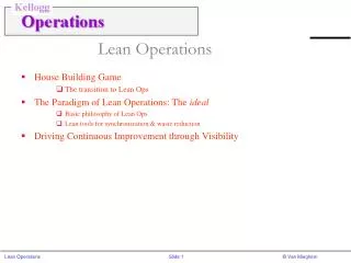 Lean Operations