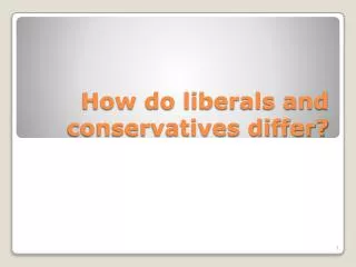 How do liberals and conservatives differ?