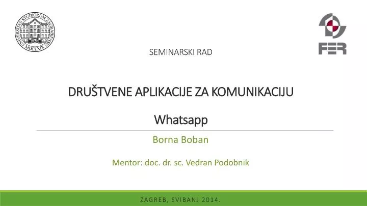 seminarski rad dru tvene aplikacije za komunikaciju whatsapp