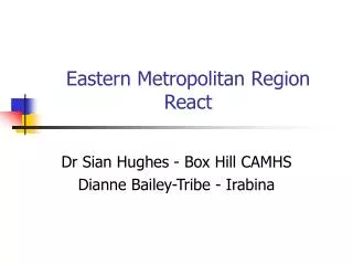 eastern metropolitan region react