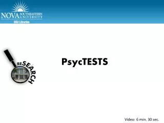 PsycTESTS