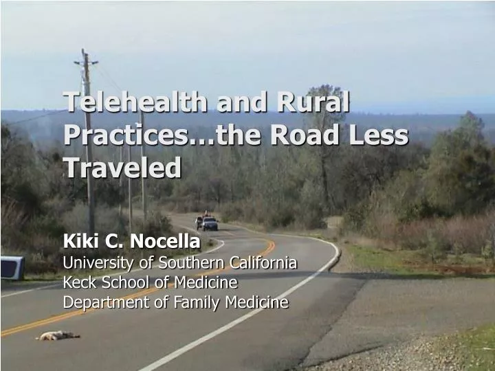 telehealth and rural practices the road less traveled