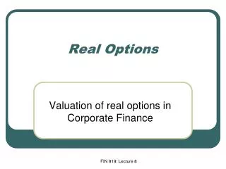 real options