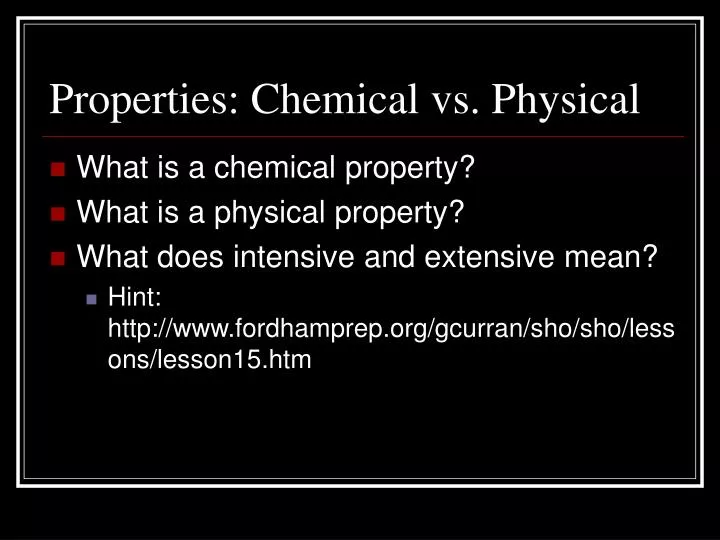 properties chemical vs physical