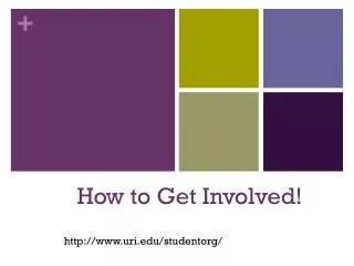 how to get involved