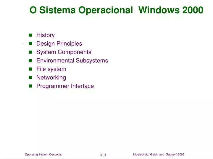 o sistema operacional windows 2000
