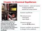 Chapter 14 Chemical Equilibrium - slide 1