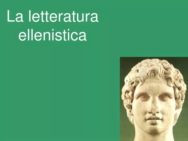 la letteratura ellenistica