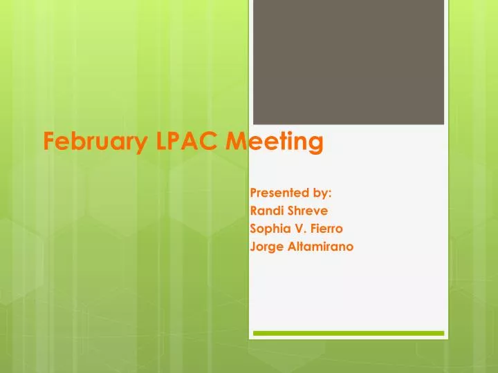 february lpac meeting