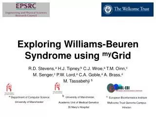 Exploring Williams-Beuren Syndrome using my Grid