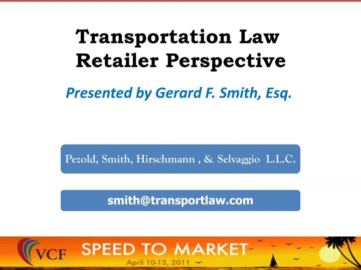 transportation law retailer perspective