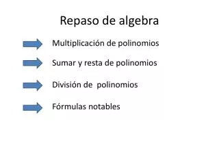 repaso de algebra