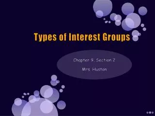 Types of Interest Groups