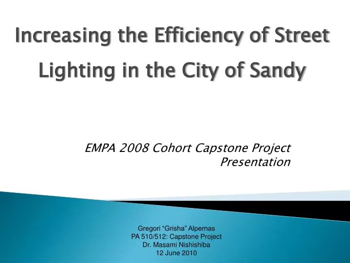 empa 2008 cohort capstone project presentation