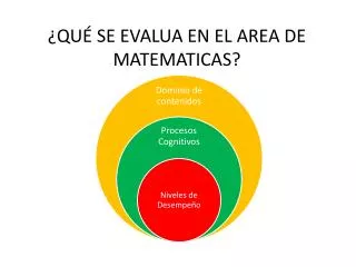 qu se evalua en el area de matematicas