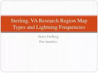 Sterling, VA Research Region Map Types and Lightning Frequencies