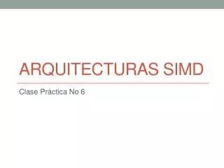 arquitecturas simd