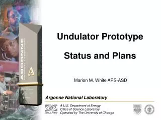 Undulator Prototype Status and Plans