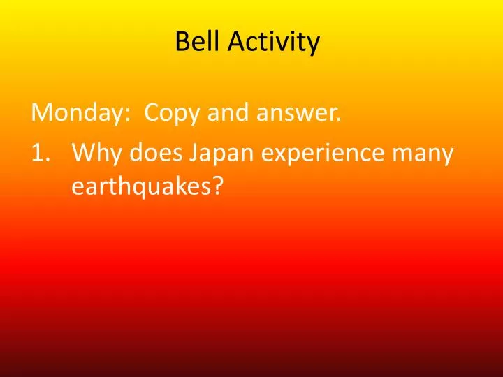 bell activity