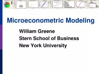 Microeconometric Modeling