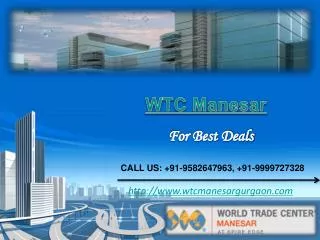 WTC Manesar- World Trade Center Manesar Gurgaon