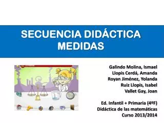 secuencia did ctica medidas