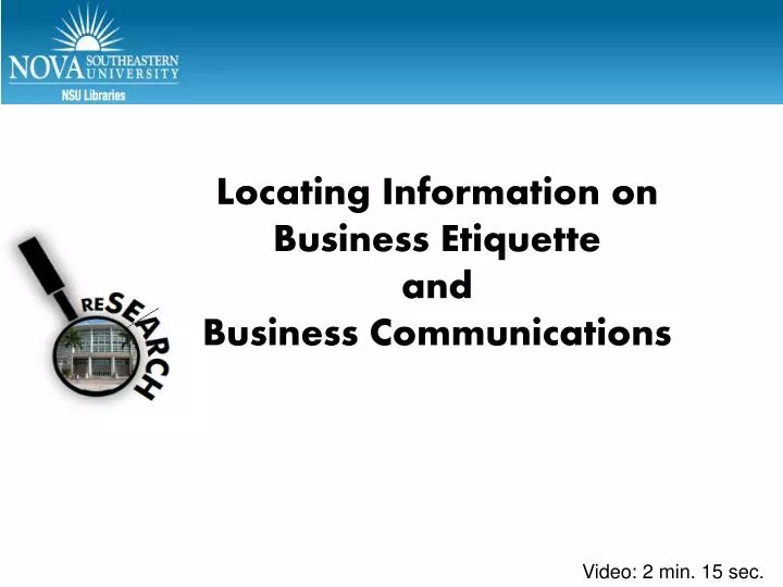 locating information on business etiquette and business communications