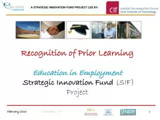 Recognition of Prior Learning Education in Employment Strategic Innovation Fund (SIF) Project