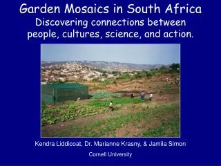 Kendra Liddicoat, Dr. Marianne Krasny, &amp; Jamila Simon Cornell University