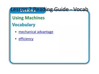 Lesson 2 Reading Guide - Vocab