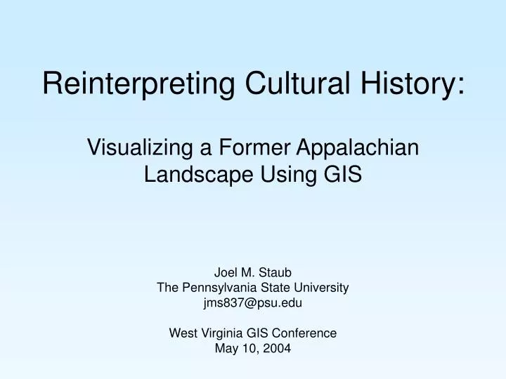 reinterpreting cultural history