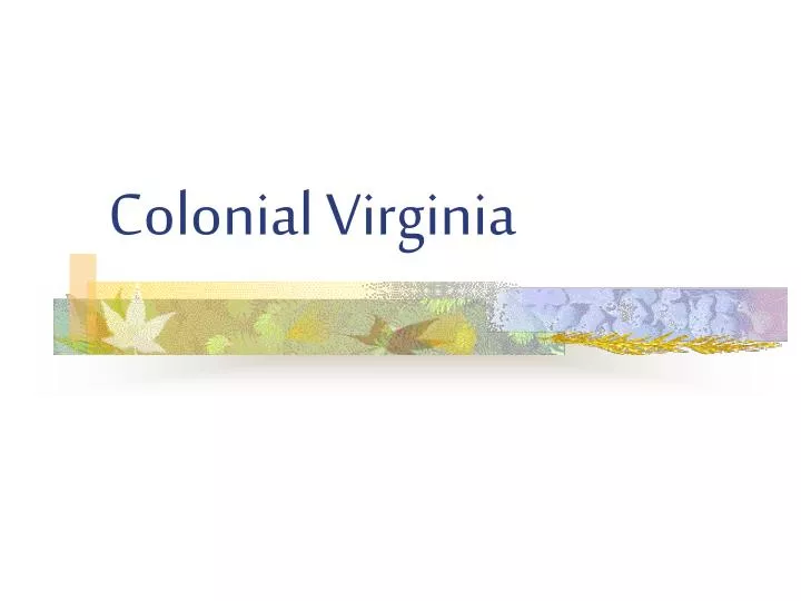colonial virginia