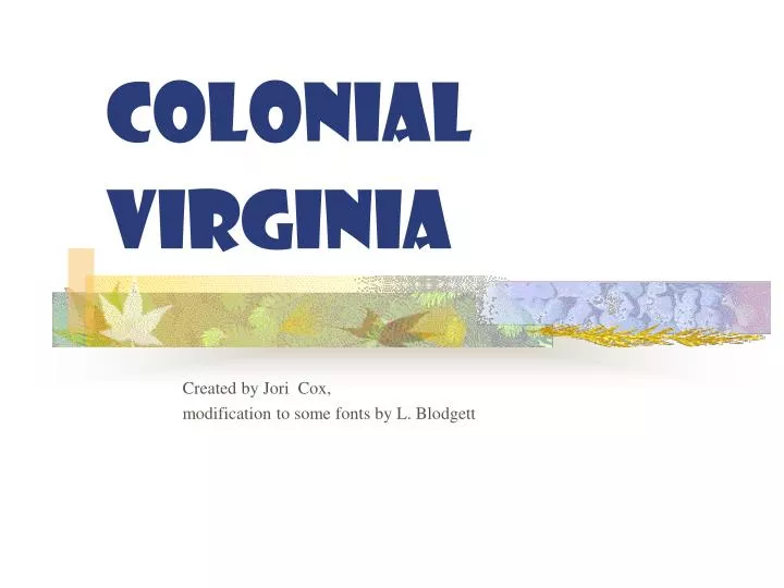 colonial virginia
