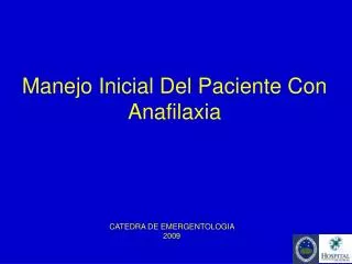 manejo inicial del paciente con anafilaxia
