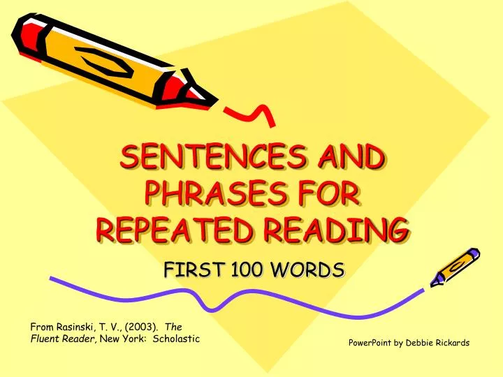 sentences and phrases for repeated reading