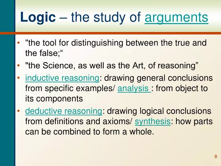 logic the study of arguments