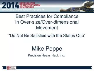 Best Practices for Compliance in Over-size/Over-dimensional Movement