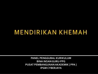 panel penggubal kurikulum bina insan guru ppg pusat pembangunan akademik ppa ipgm cyberjaya