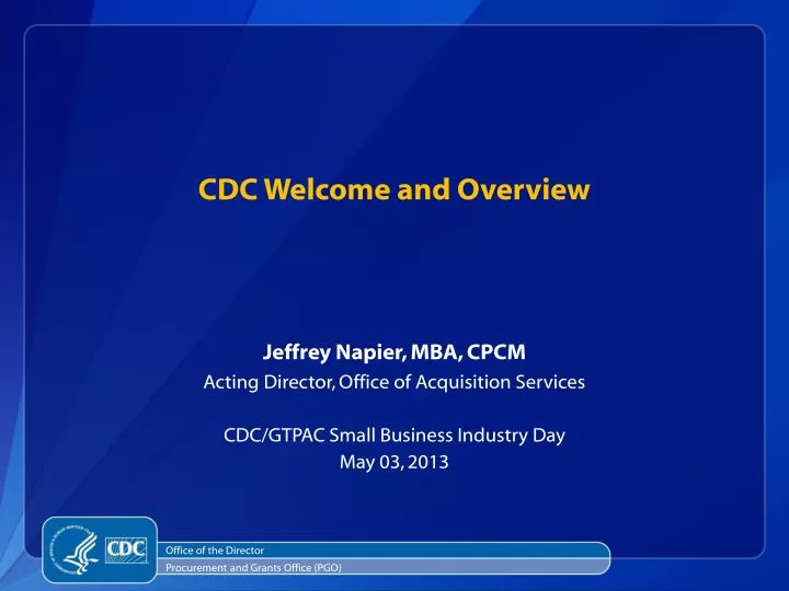 cdc welcome and overview