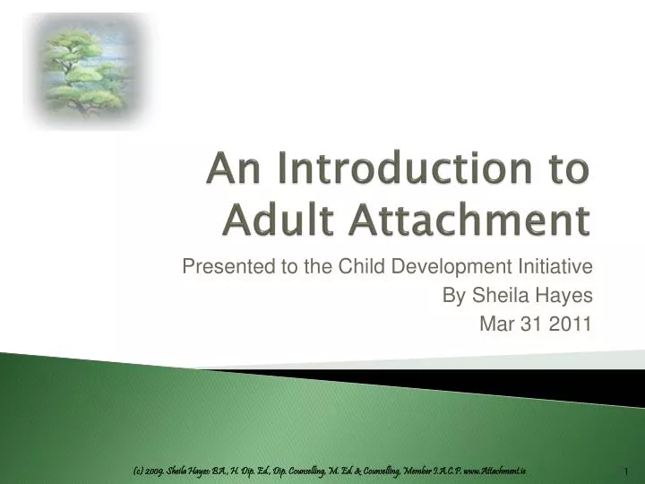 an introduction to adult attachment