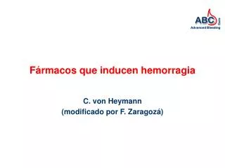 f rmacos que inducen hemorragia