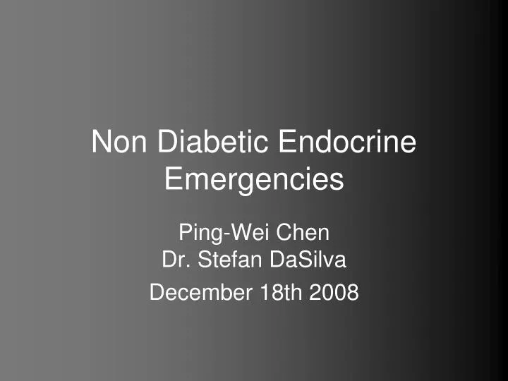 non diabetic endocrine emergencies