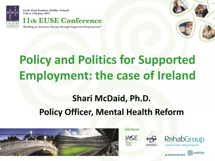 policy and politics for supported employment the case of ireland