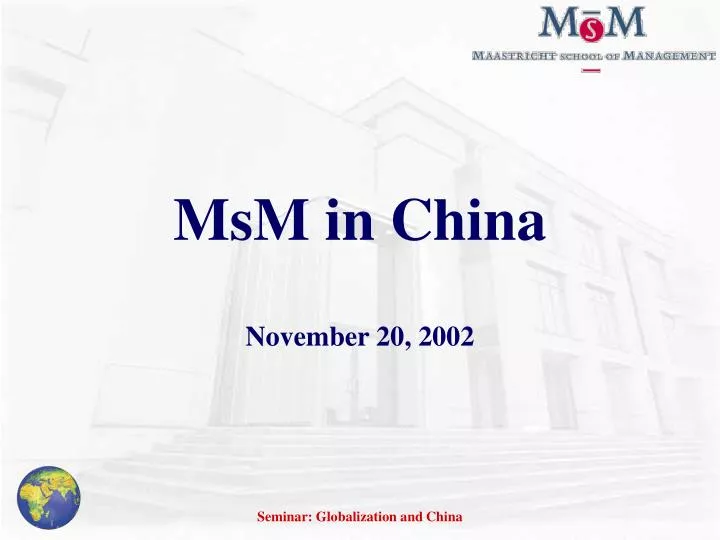 msm in china november 20 2002