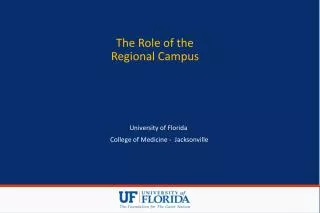 The Role of the Regional Campus