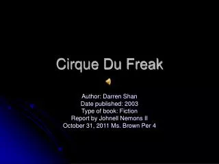 Cirque Du Freak