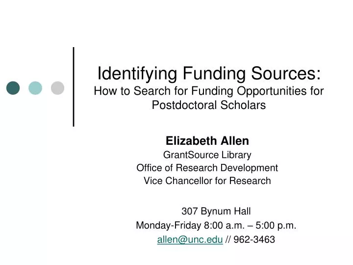 identifying funding sources how to search for funding opportunities for postdoctoral scholars